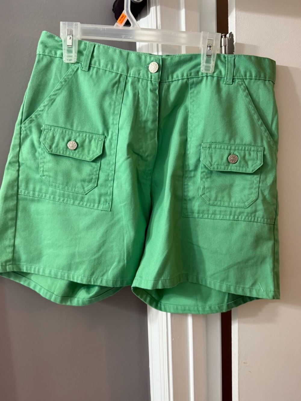 Expressions Bright Mint Green Cargo Bermuda Shorts